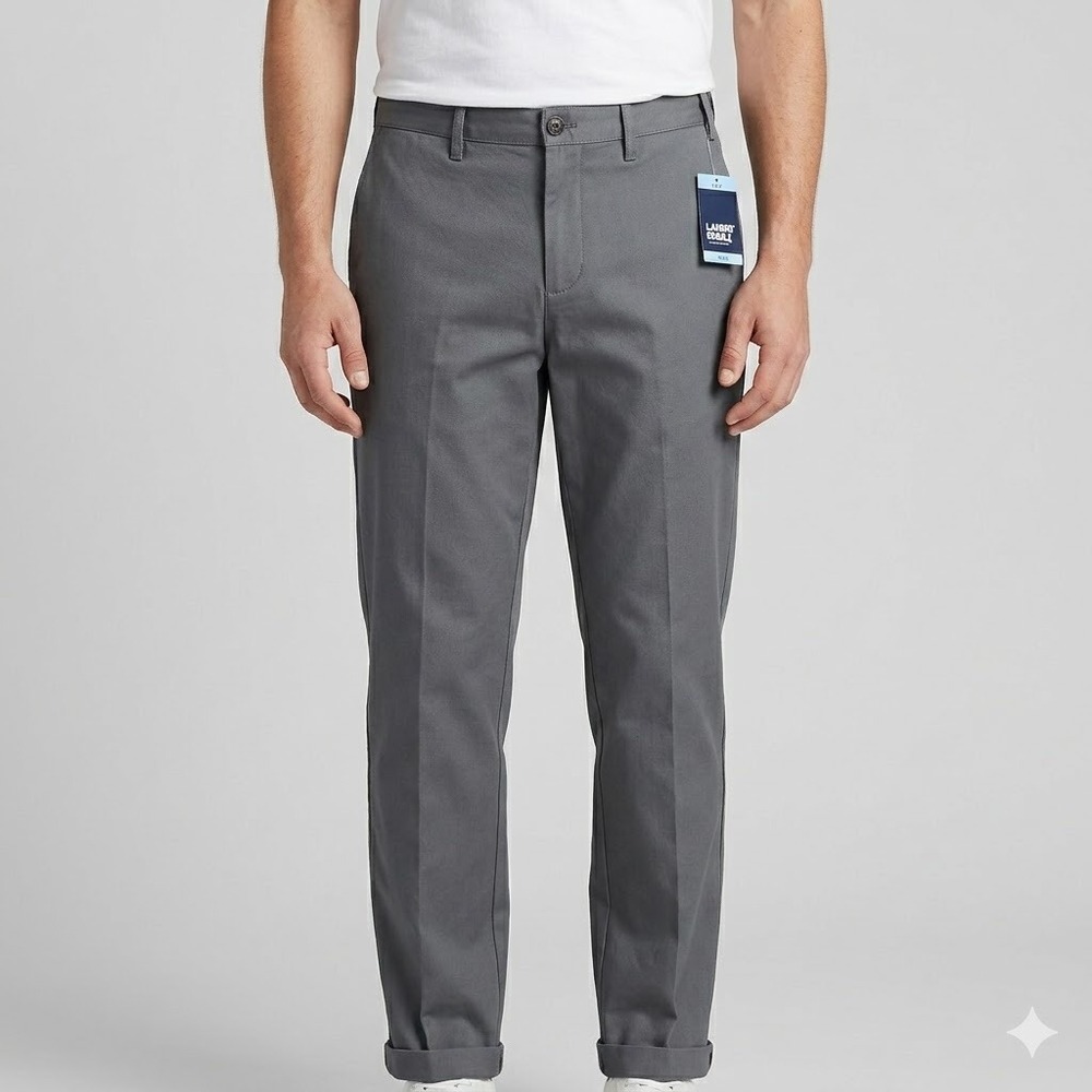 Lands'‎ End Chino Pants Traditional Fit Grey Size 32 x 32 NWT